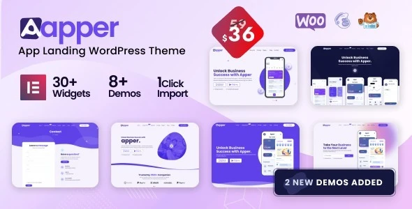 Apper – App Landing Page WordPress Theme